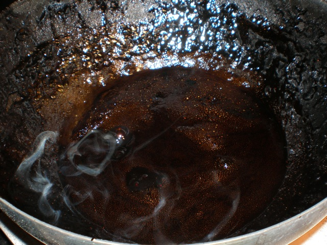 Évaporation du liquide restant après distillation